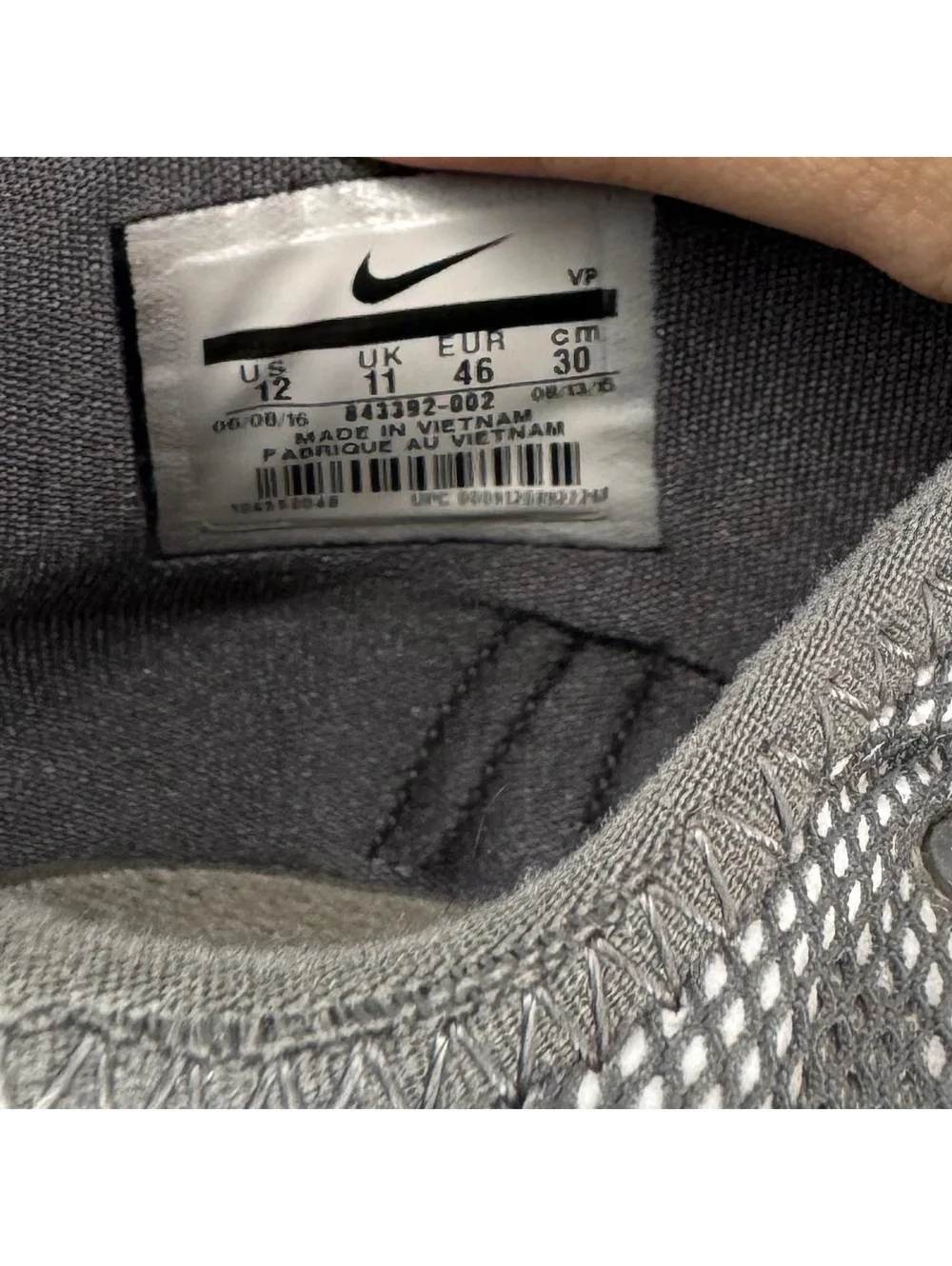 Nike KD 9 Elite Cool Grey Black Men’s Size 12 Basketball Shoes 843392-002